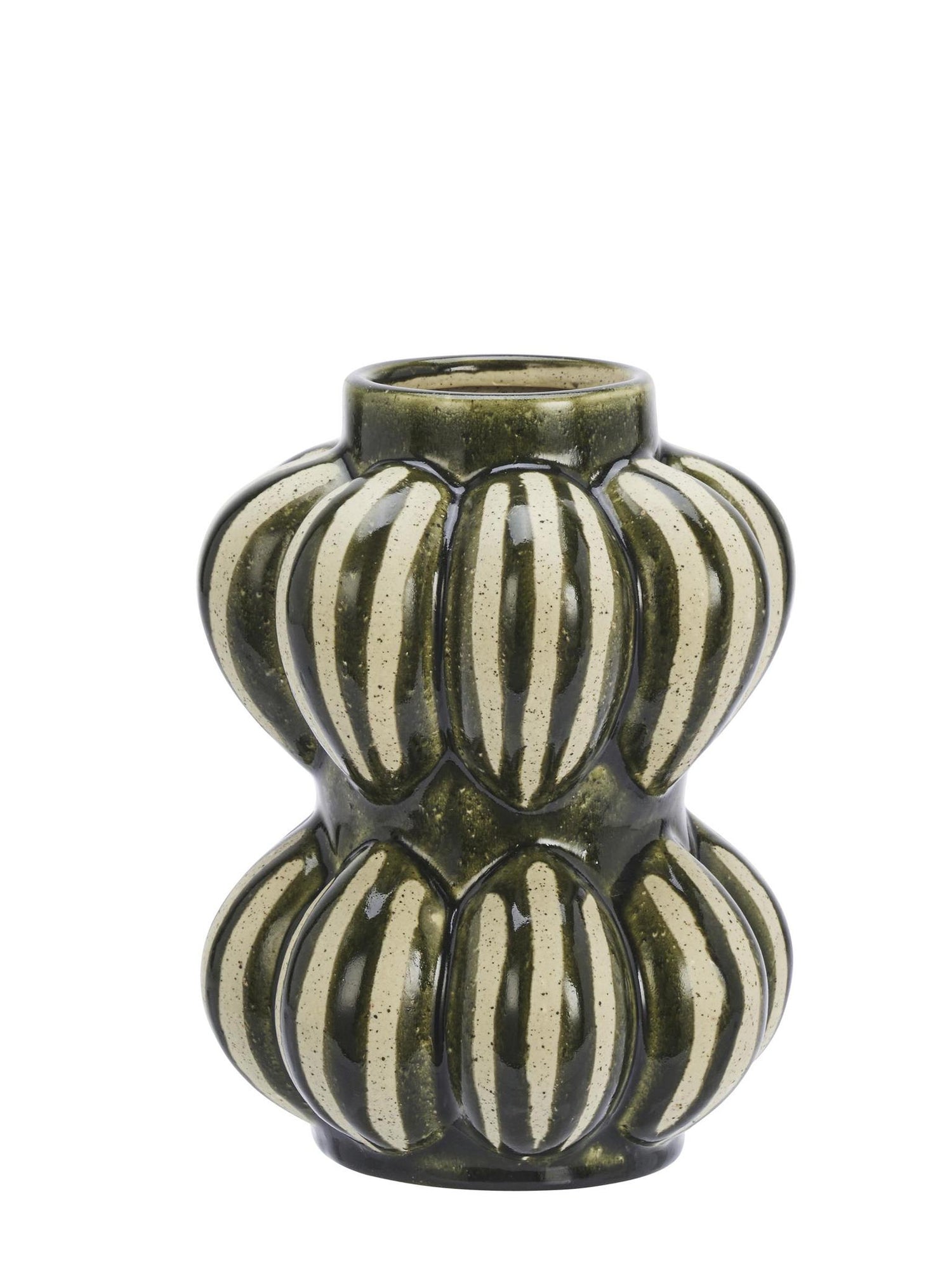 Elliah Stoneware vase - Olive
