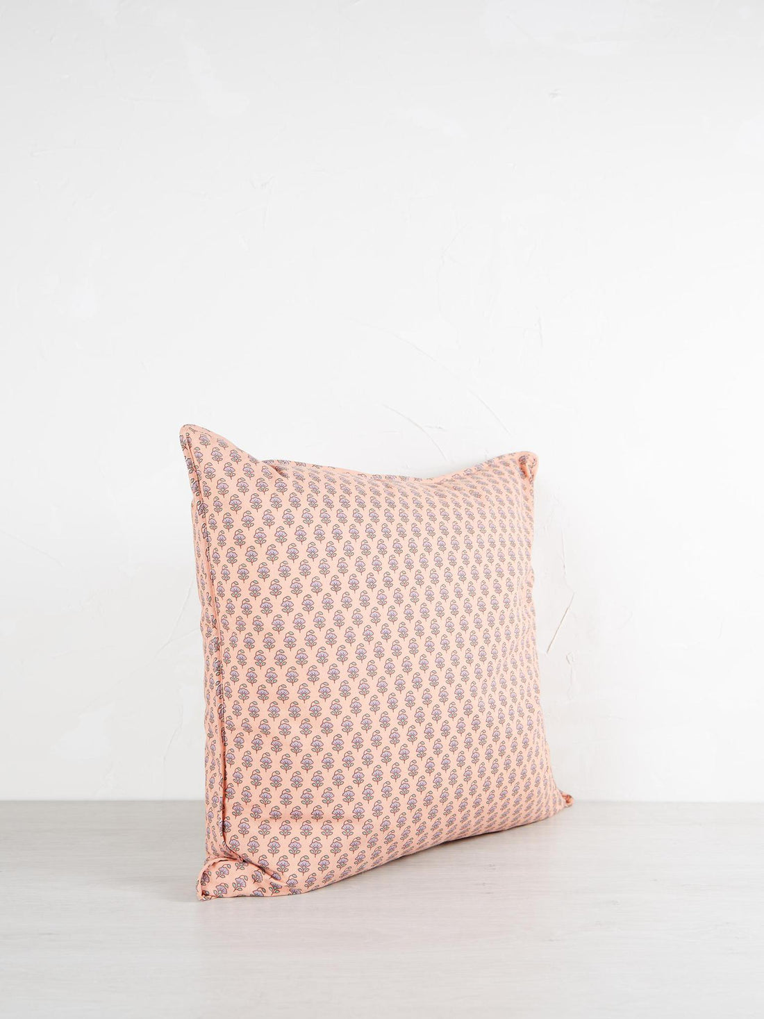 Coral, Lilac &amp; Green Printed Cushion