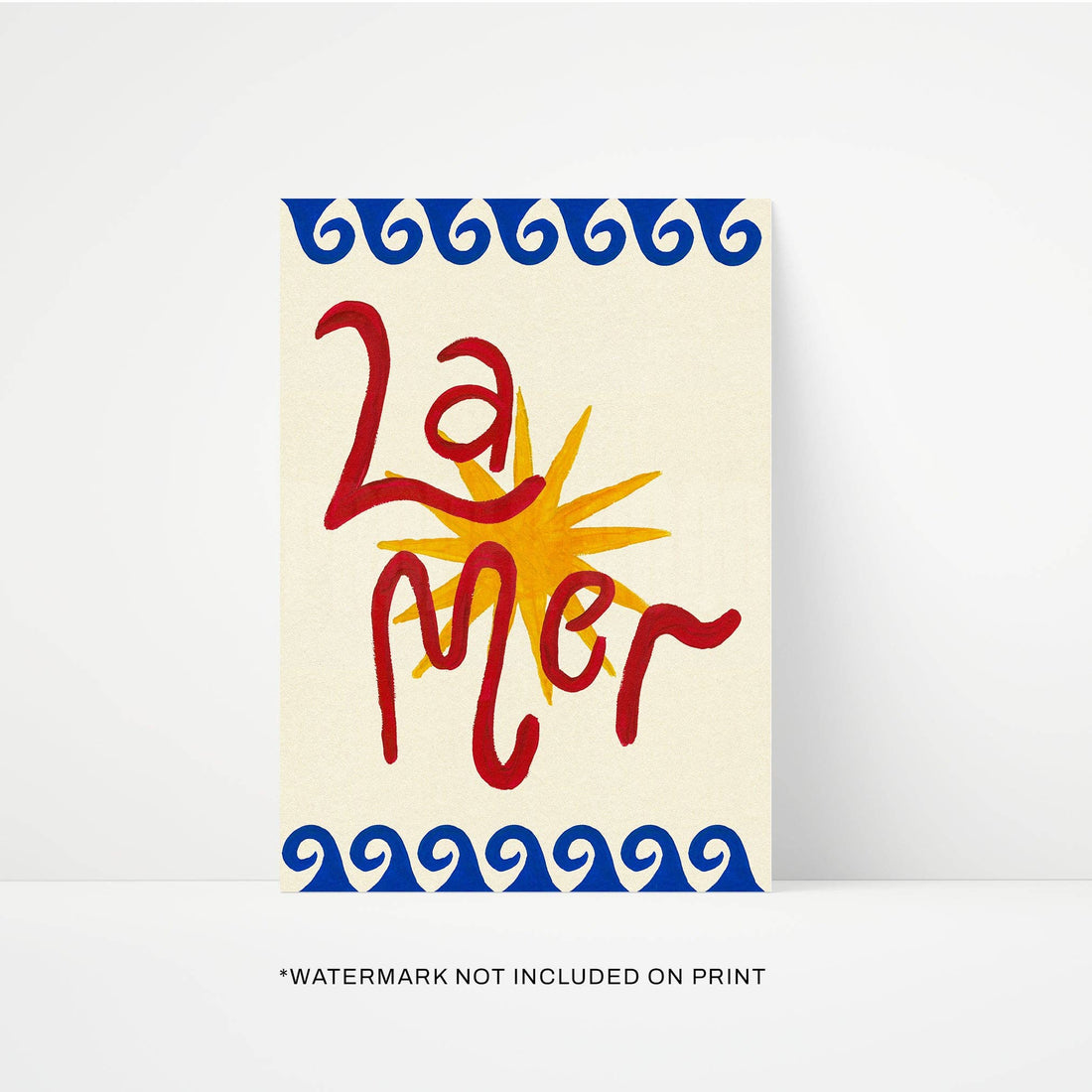 La Mer Hand Painted Print
