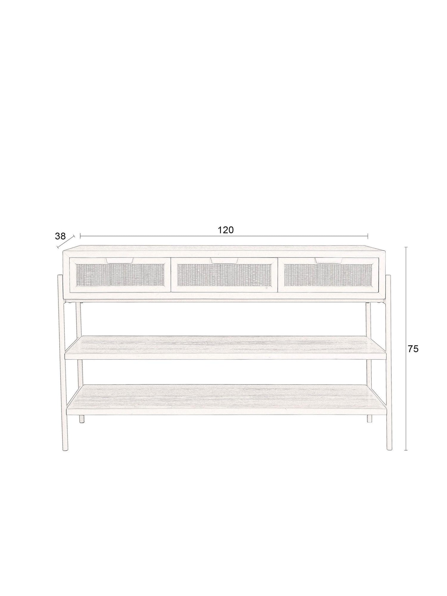 Yasu Console Table - Black