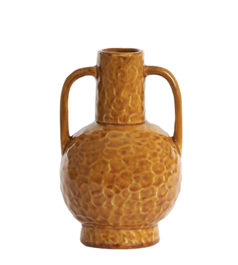 Ziro Ochre Yellow Ceramic Vase - 2 Sizes Avilable