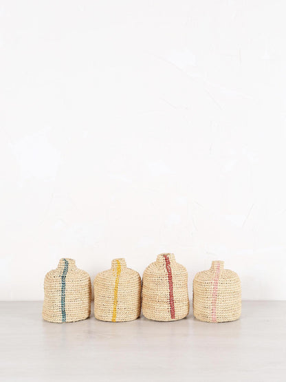 Small Woven Vertical Striped Bud/Bottle Vase