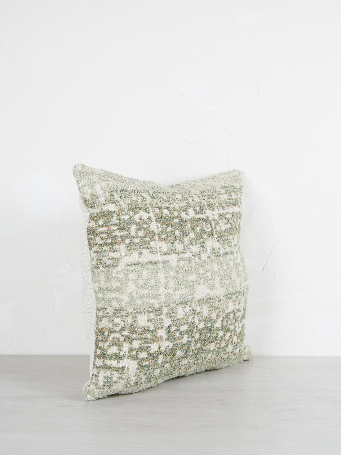 Esme Patterned Cushion - Green, Rose