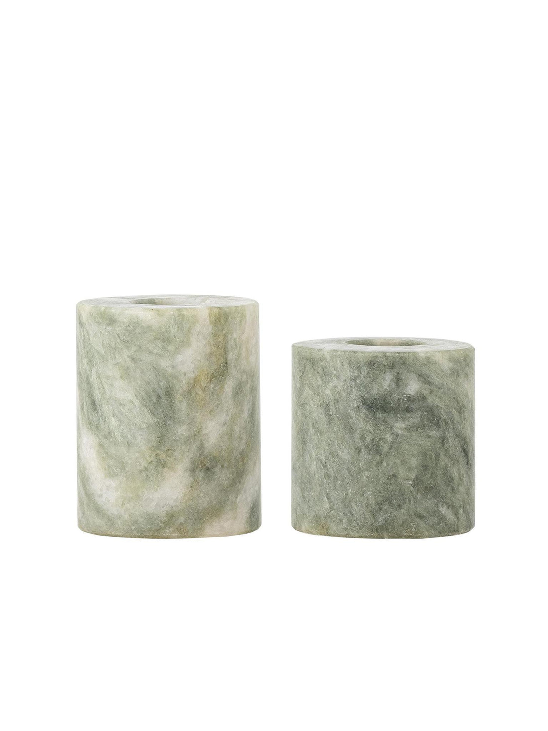 Kokoro Candle Holder - Green - Marble