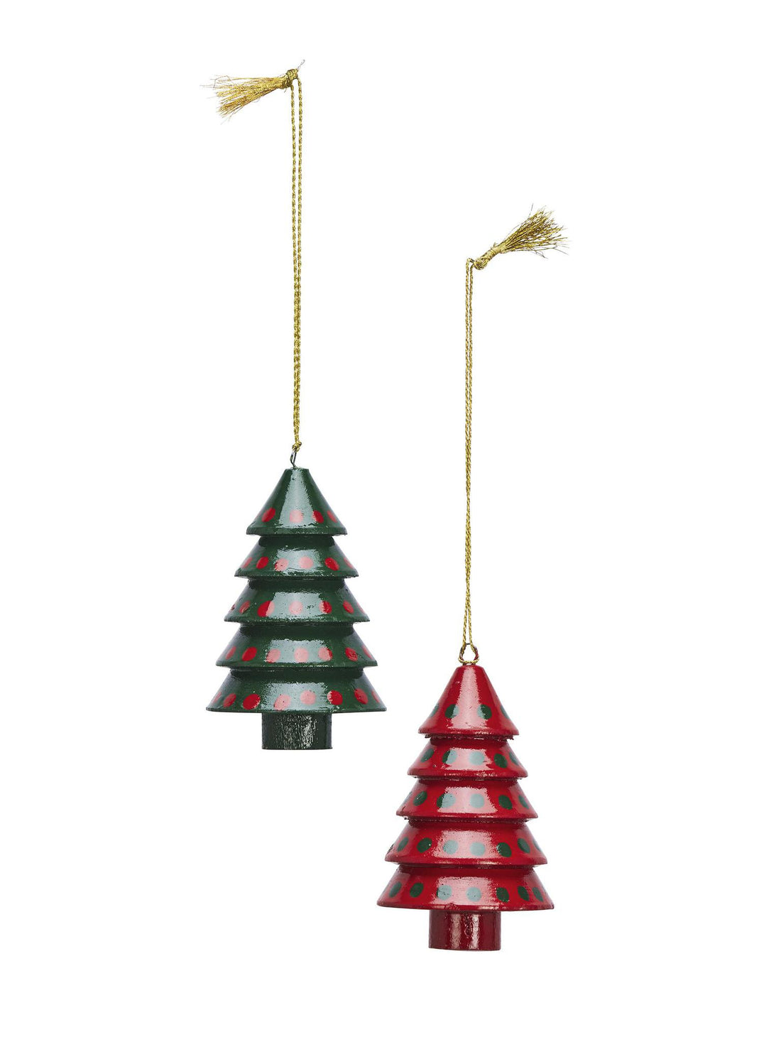 Dotted Hand painted Christmas Tree Ornaments