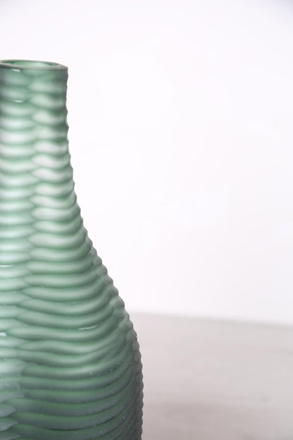 Elichi Green Round Glass Vase - 2 Shapes available