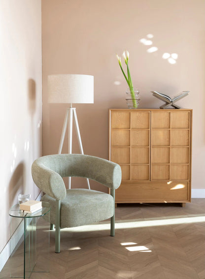 Raster Ash Wood Cabinet