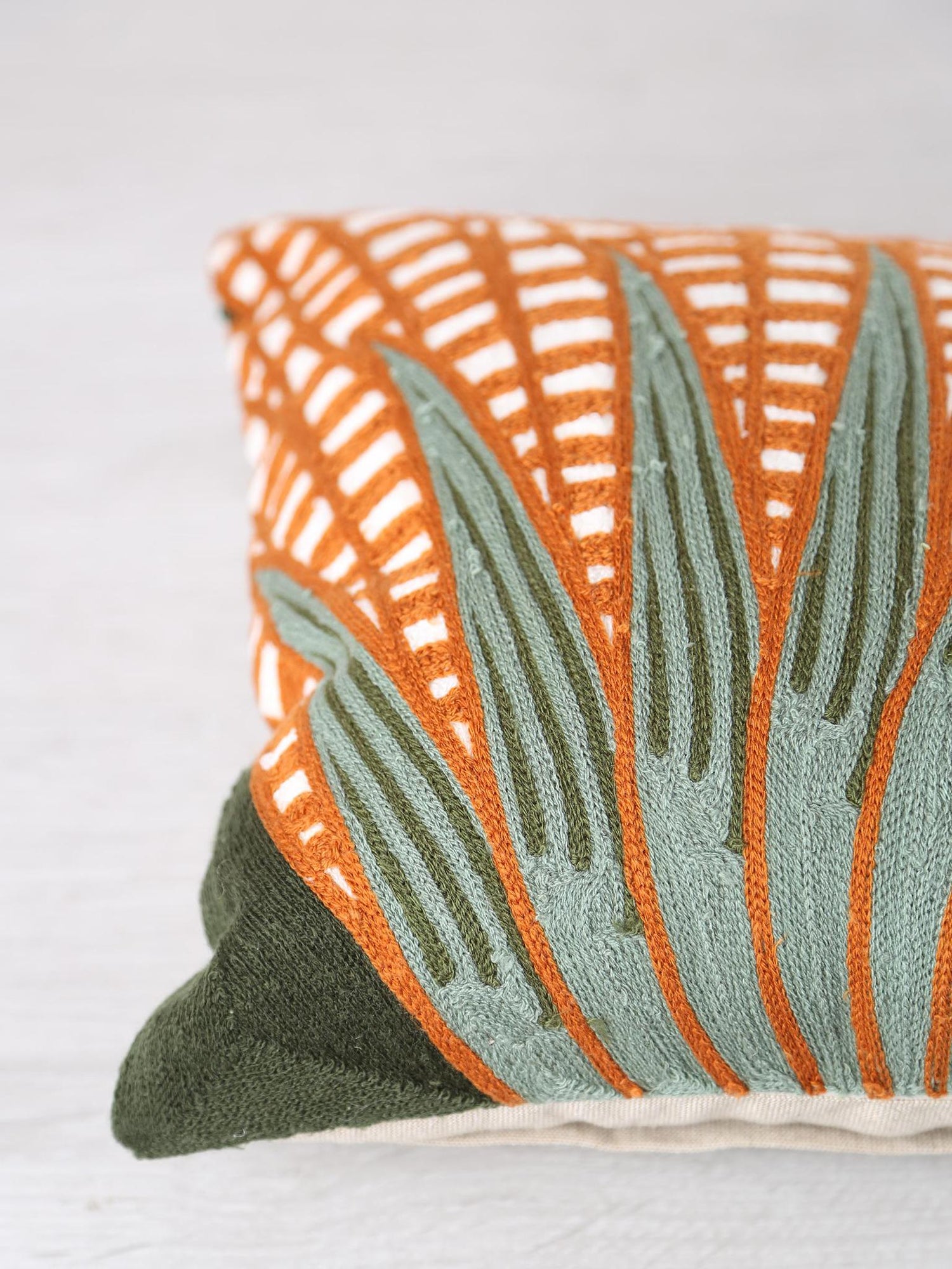 Embroidered Patterned Cushion - Ewan - 3 Colours Available - 30x50cm