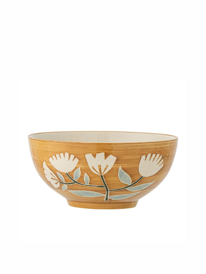 Tangier Hand Painted Stoneware Bowl - Orange