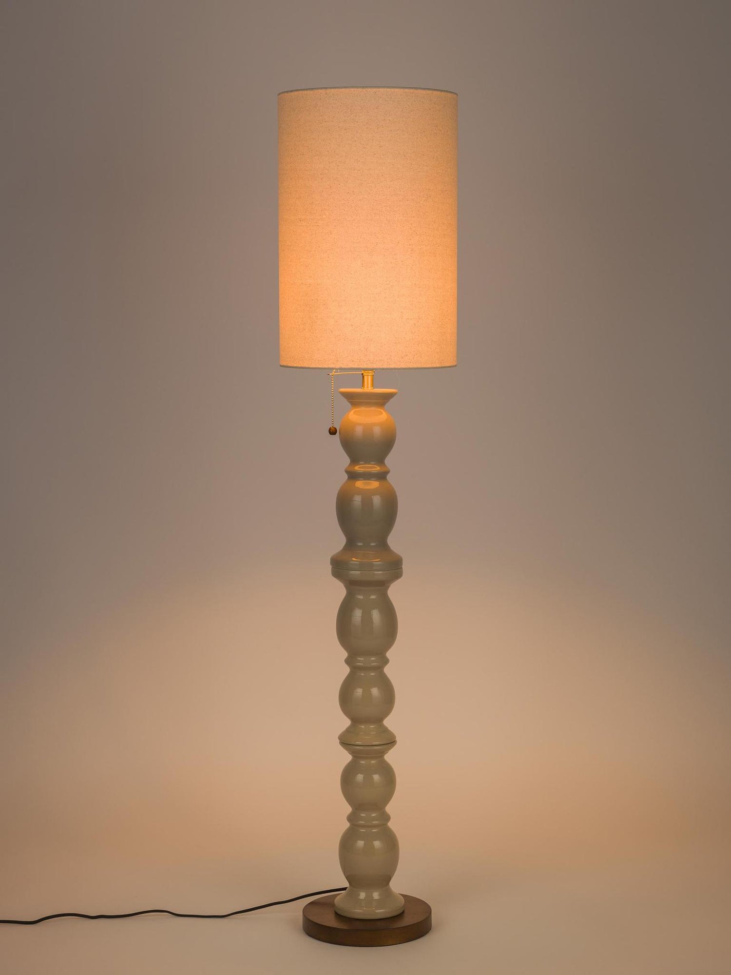 walnut brew floor lamp