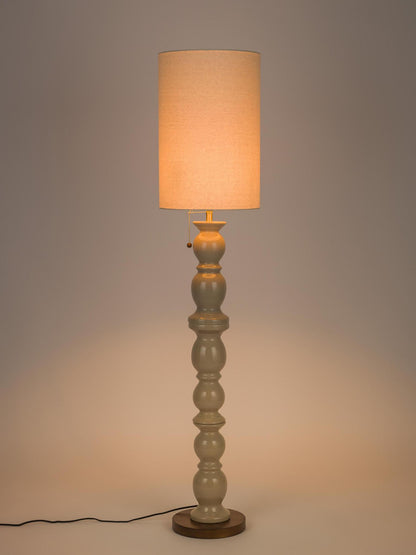 walnut brew floor lamp
