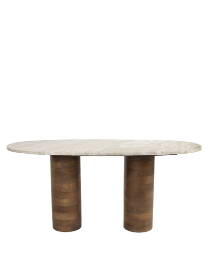Kouk Marble &amp; Mango Wood Coffee Table