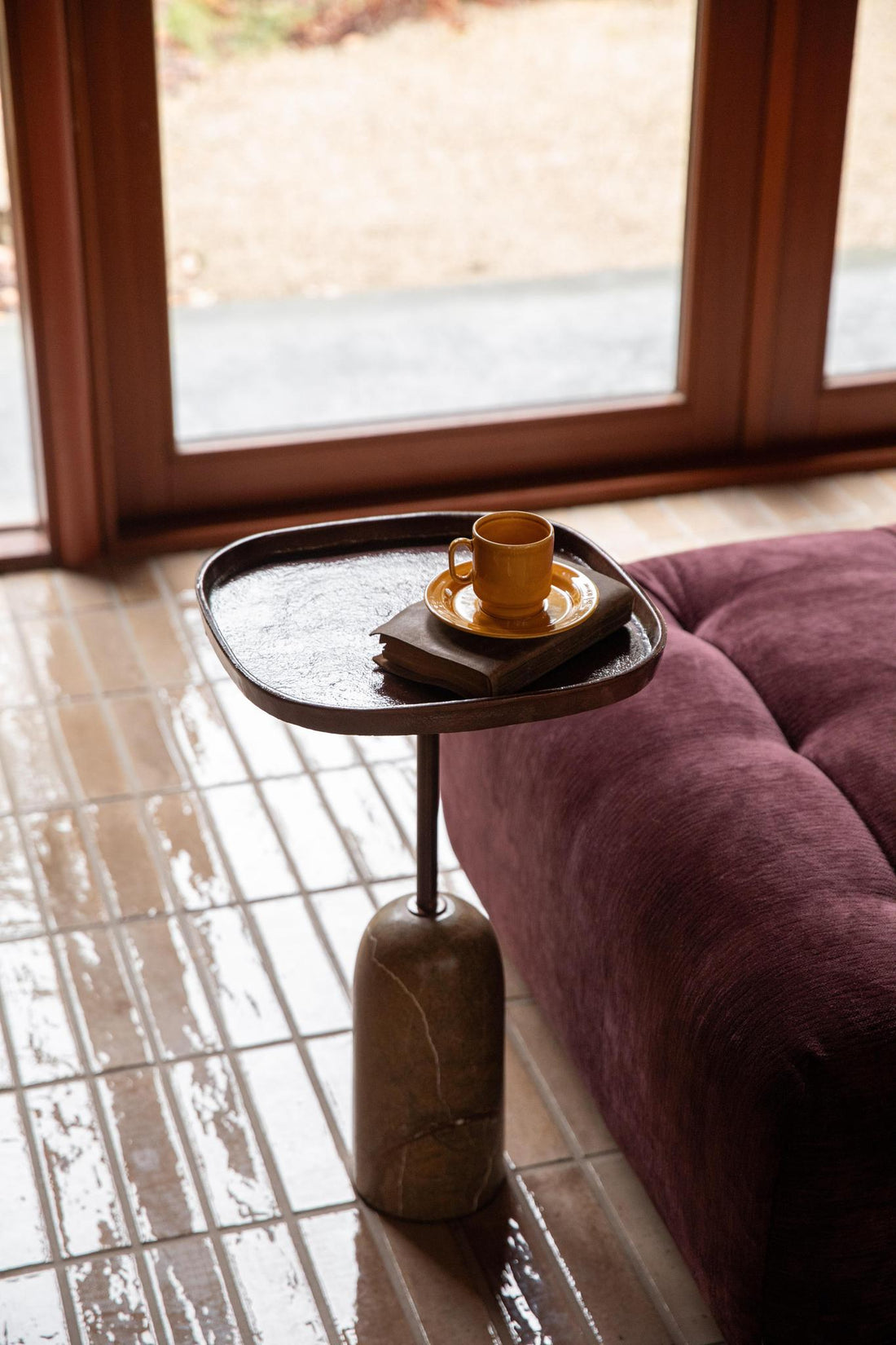 Rimo Bronze Marble Side Table