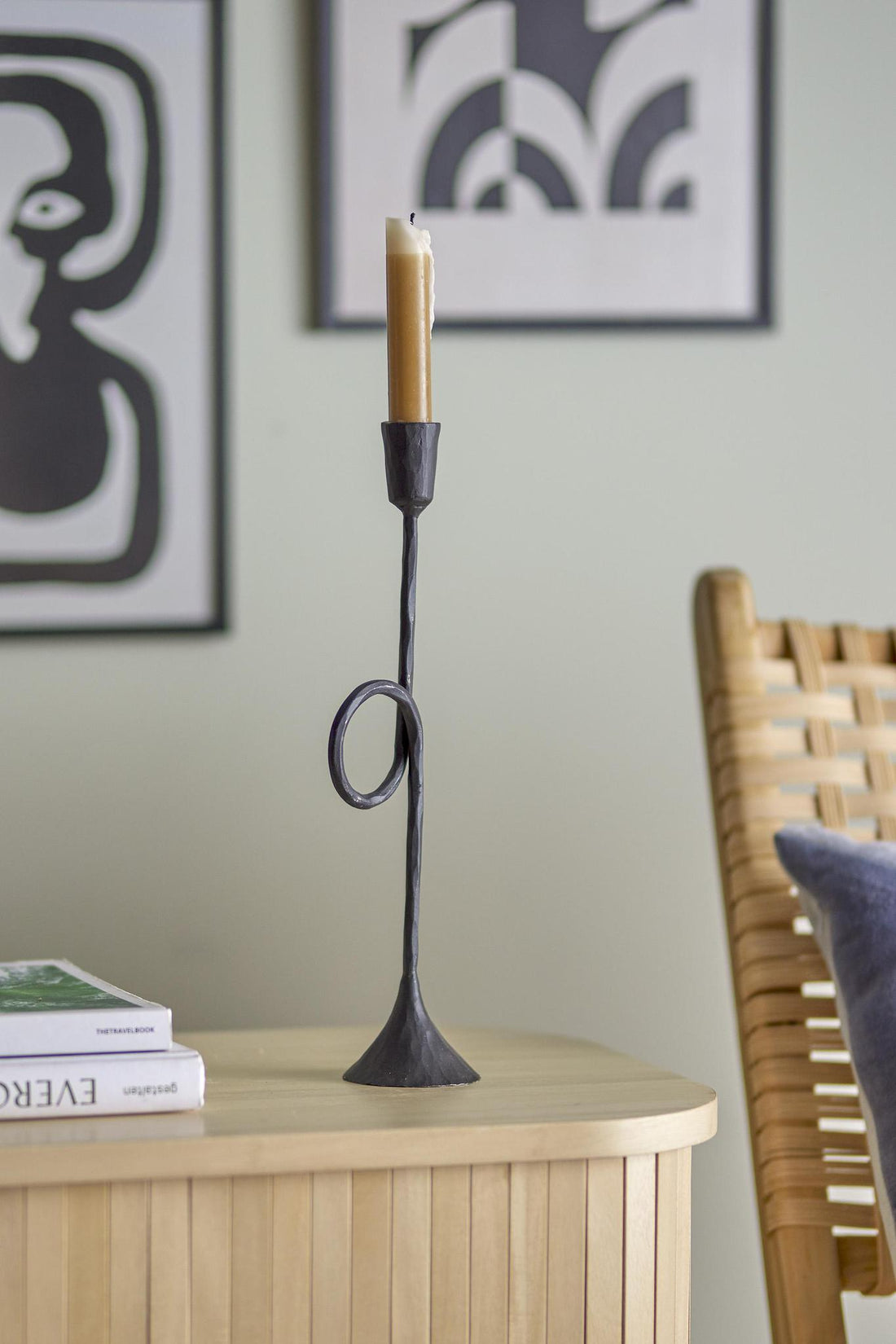 Jada Candle Holder - Black metal