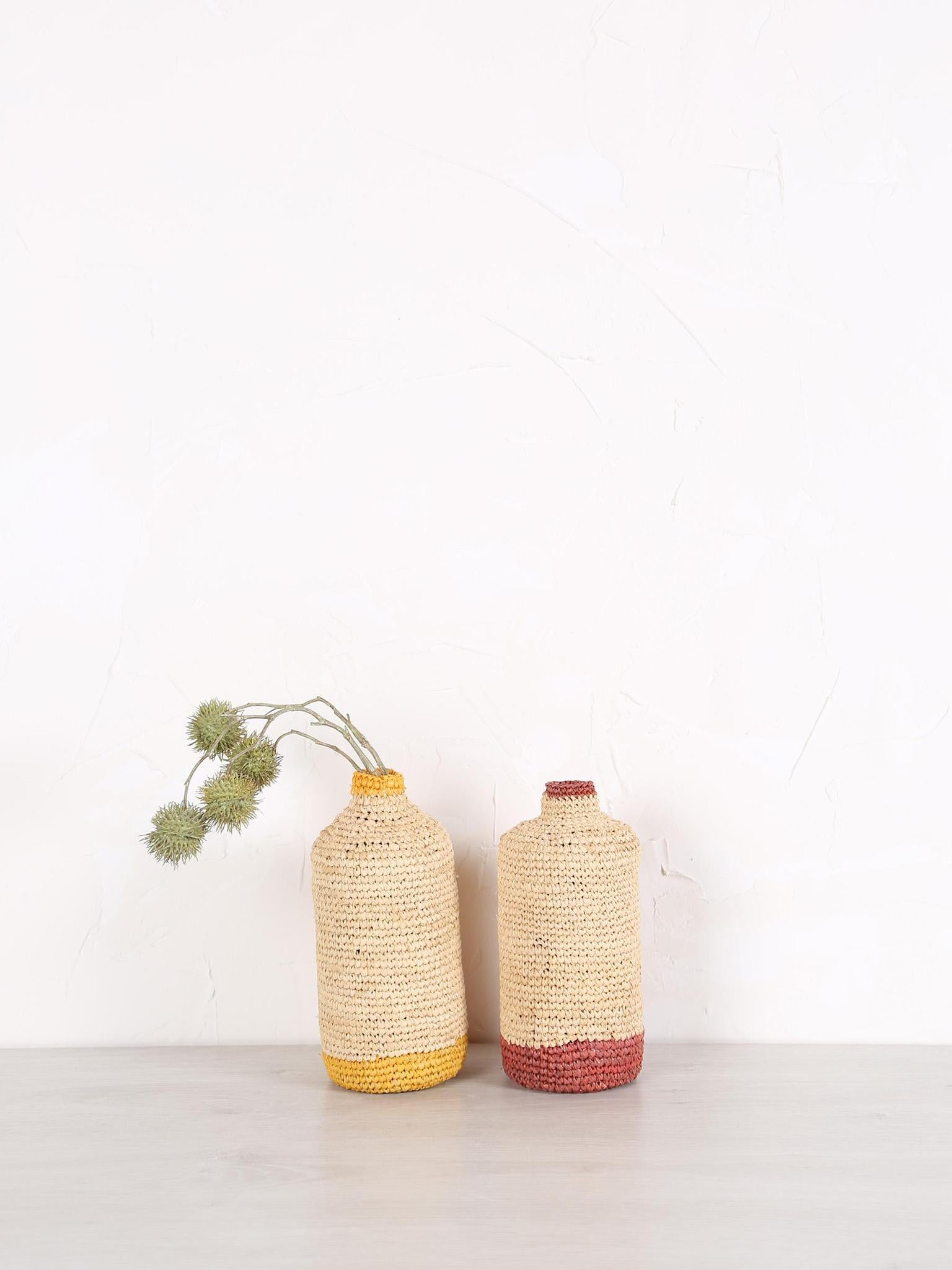 Medium Woven Bud/Bottle Vase - 2 colours available
