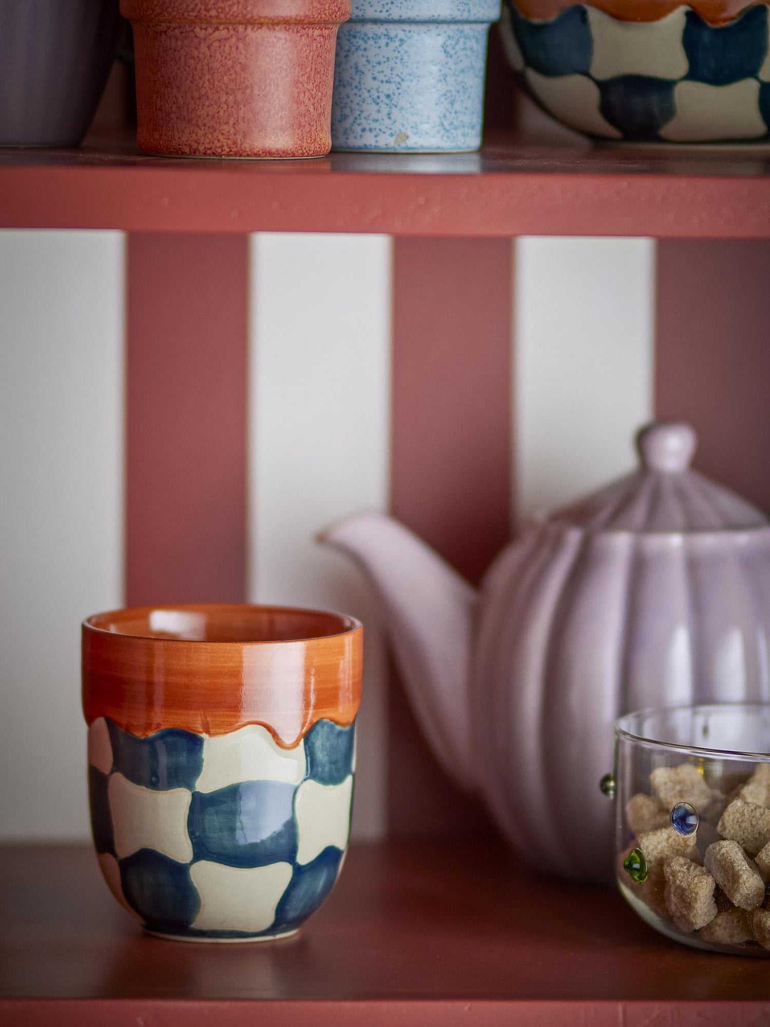 Check Cup - Blue, Cuirve