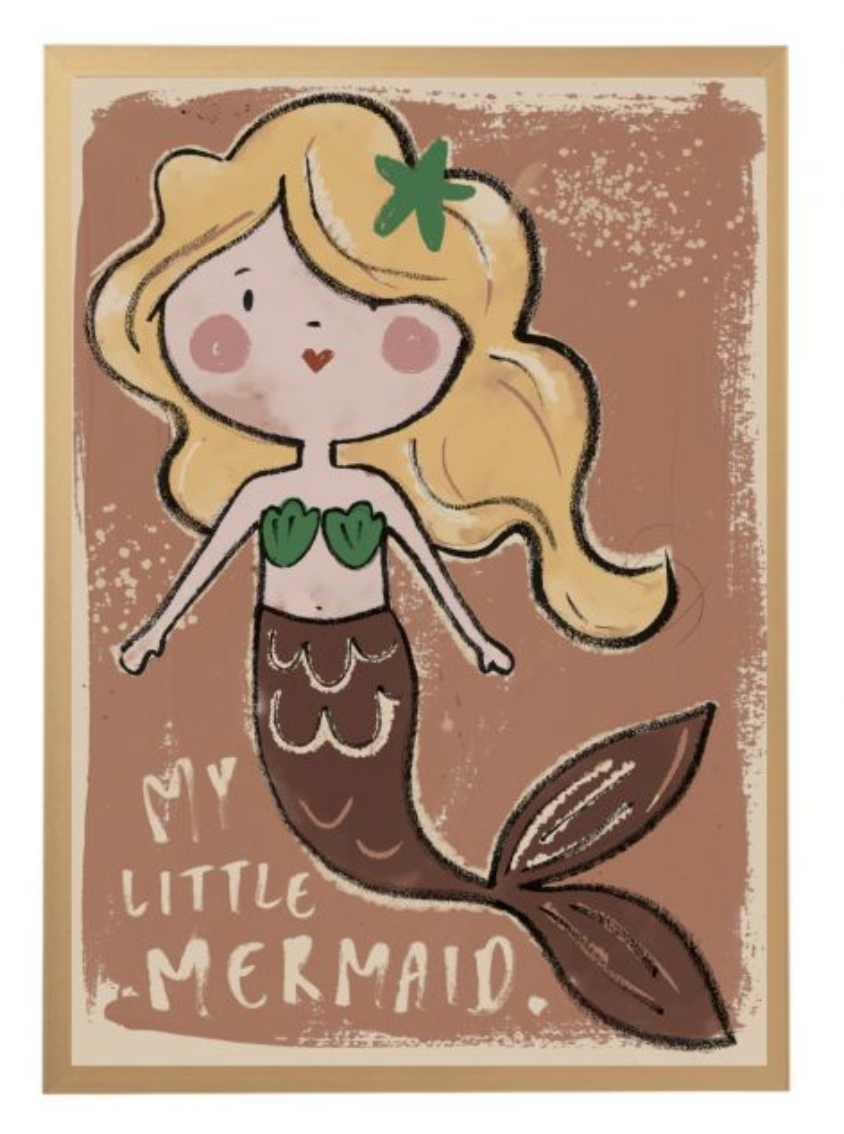 Mermaid 50x70cm Wall Poster