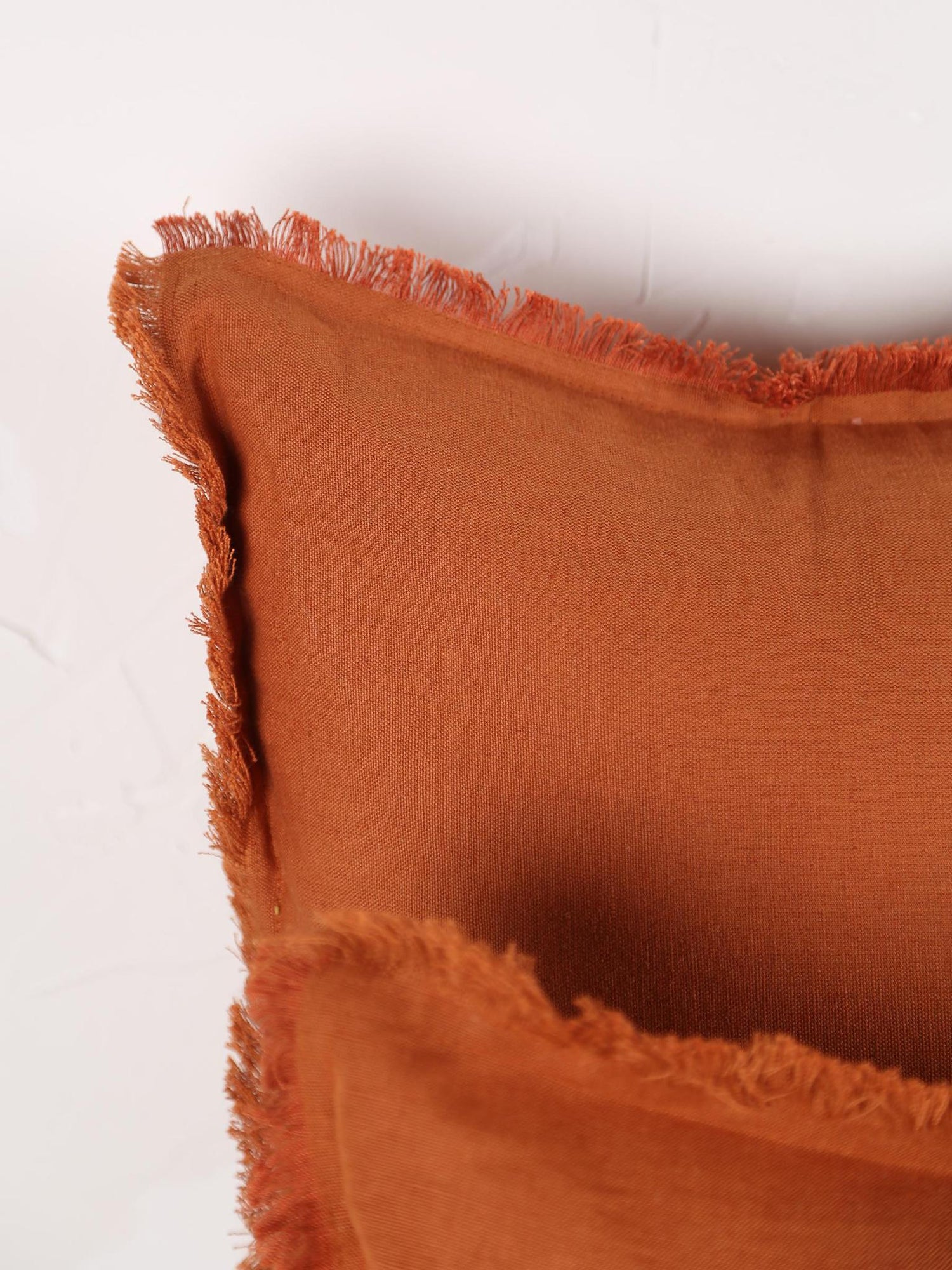 Laly Linen &amp; Cotton Plain Cushion in Cuirve - 2 Sizes Available