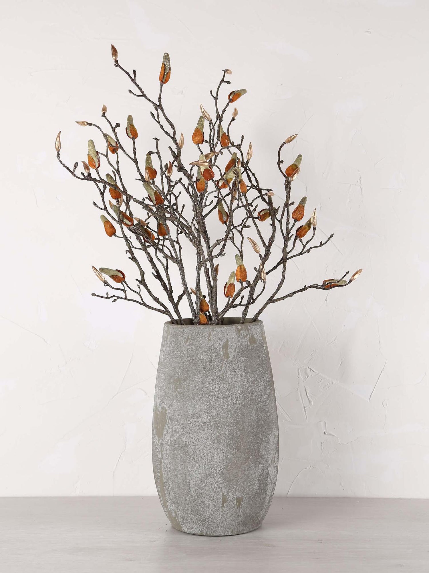 Faux Golden Magnolia Stem