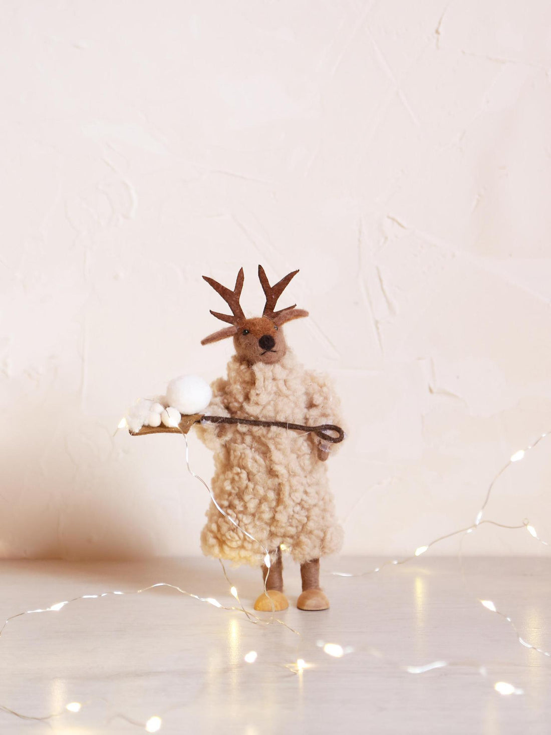 Snowy Shovel Reindeer Ornament