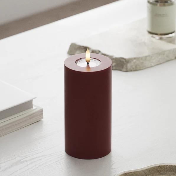 Bordeaux LED Candle D: 7,5 * 15  cm (3*6 inch)