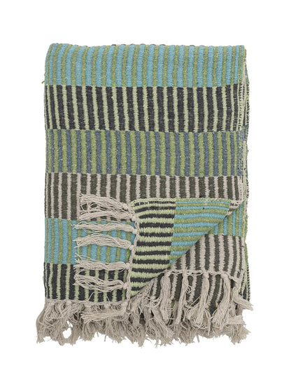 Isnel throw - Recycled Cotton - Blue