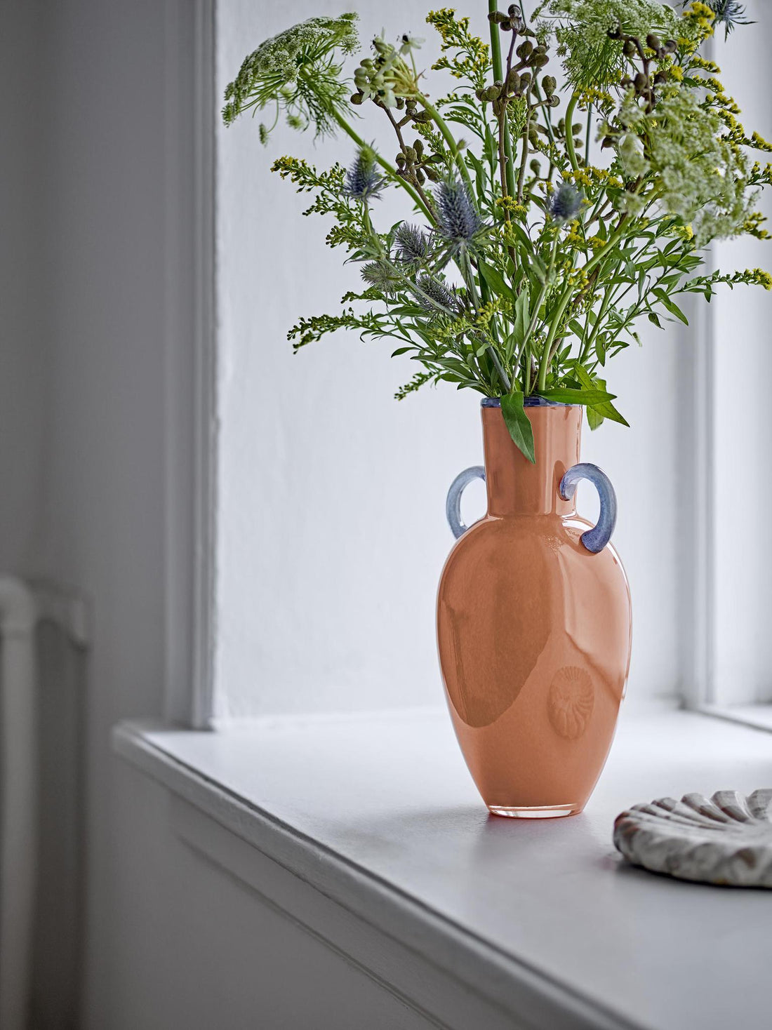 Anniversary Glass Vase - Orange Glow