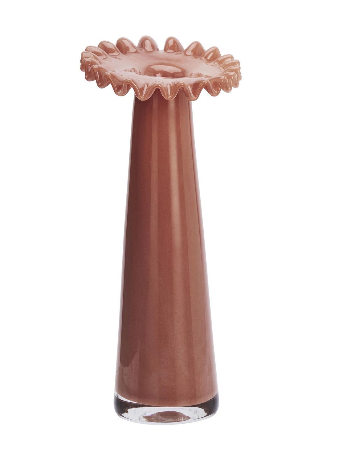 Scalloped Glass Vase