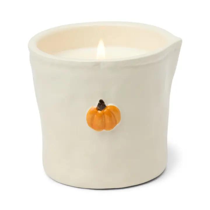 Bistro 8oz/226g Pumpkin Embossed Ceramic Candle - Pumpkin Spice