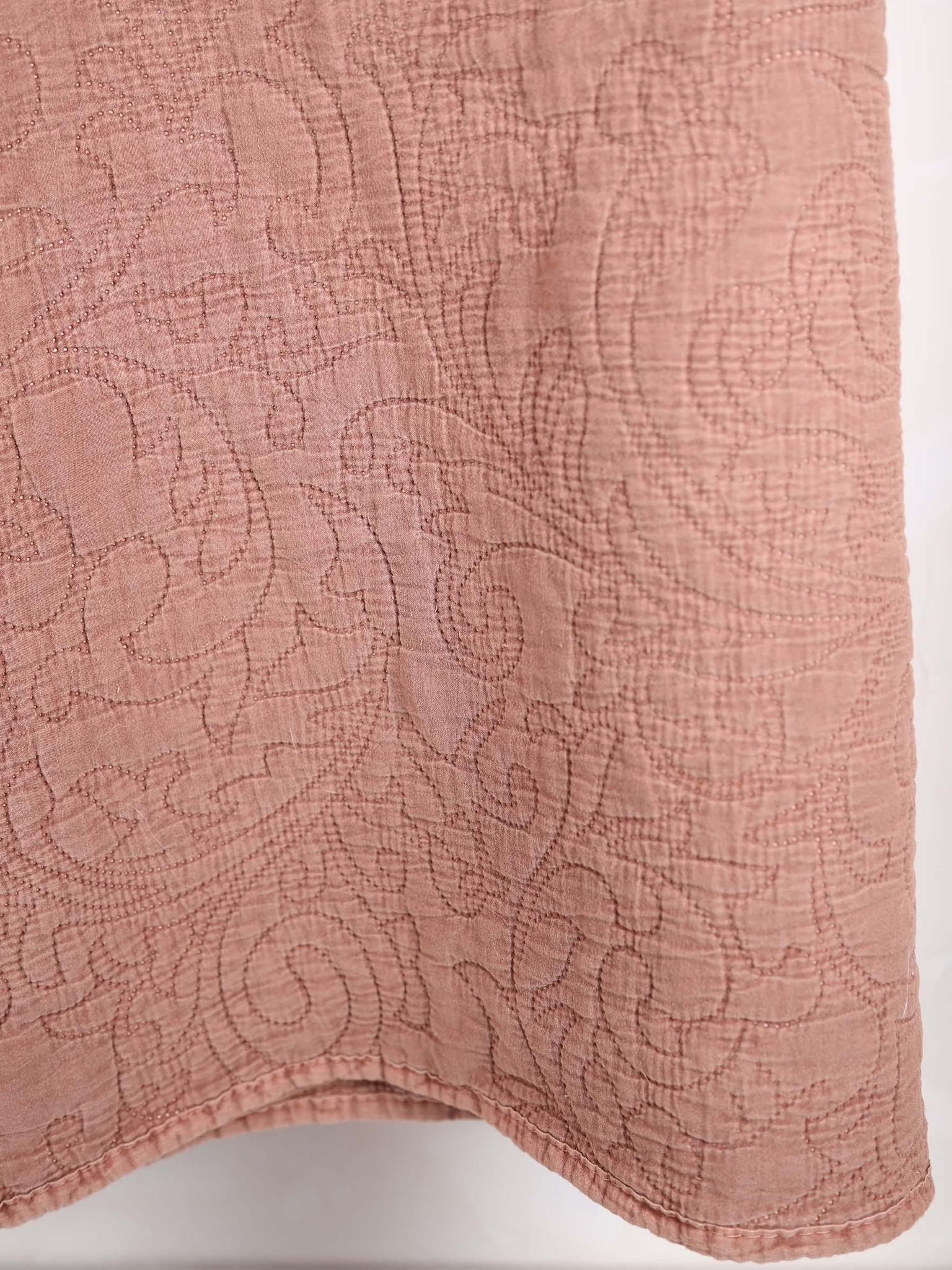 Isabel Quilted Embroidered Bedspread - Colour Options Available