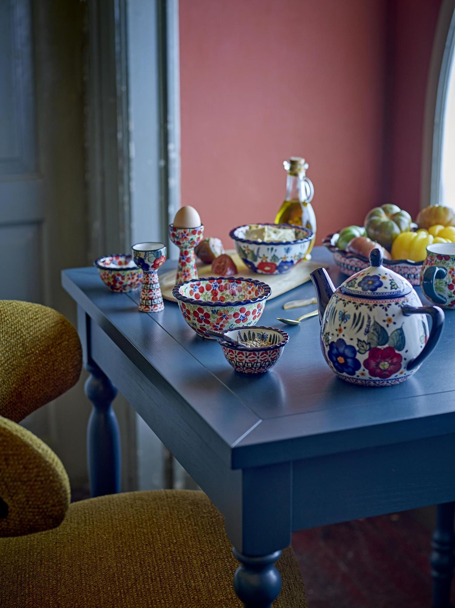Florist Stoneware Bowl - 2 Pattern Options available