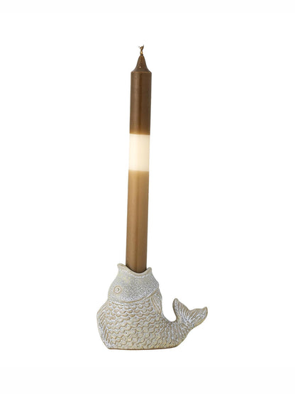 Hiro Candle Holder - Grey - Stoneware