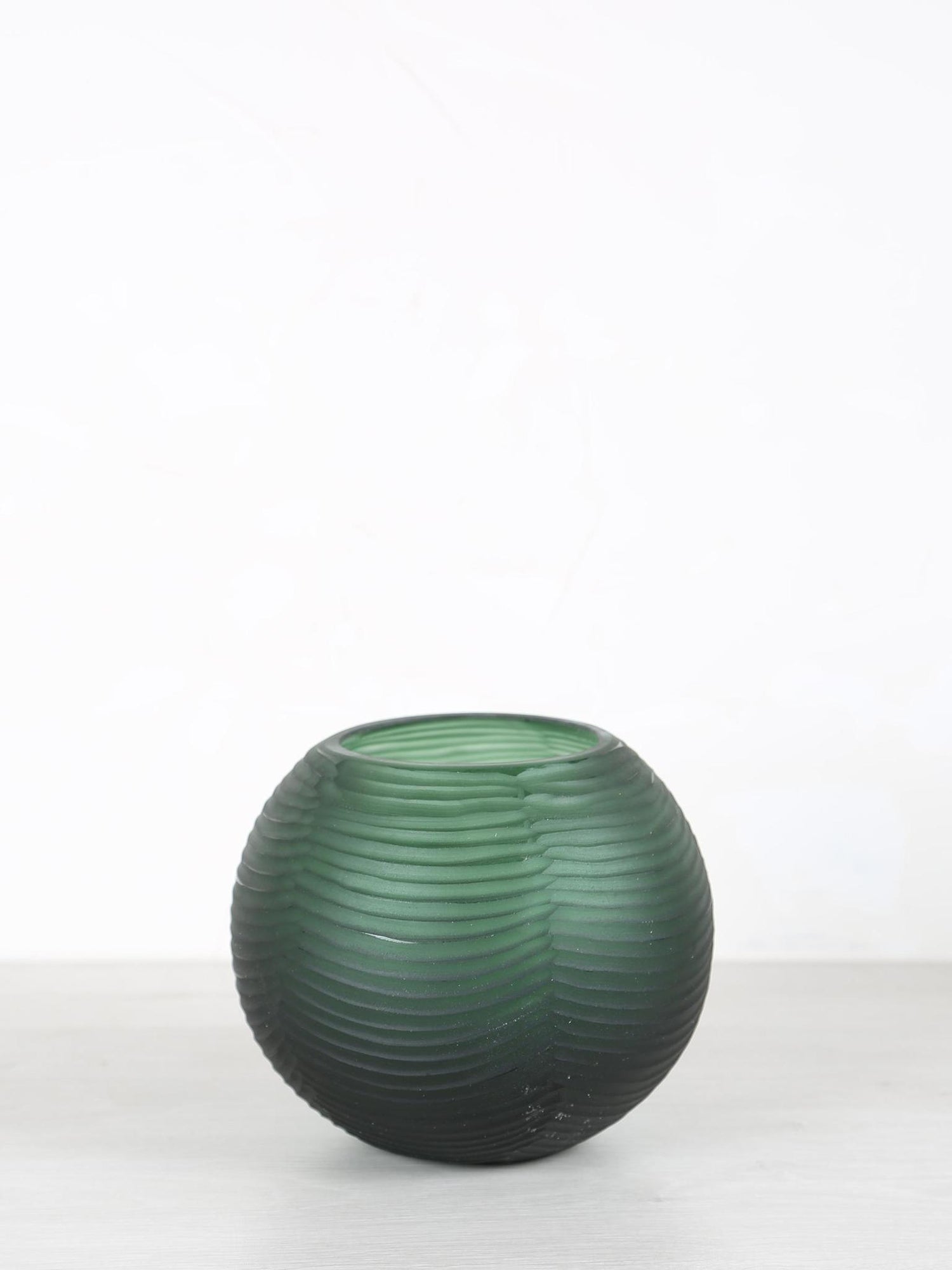 Elichi Green Round Glass Vase - 2 Shapes available