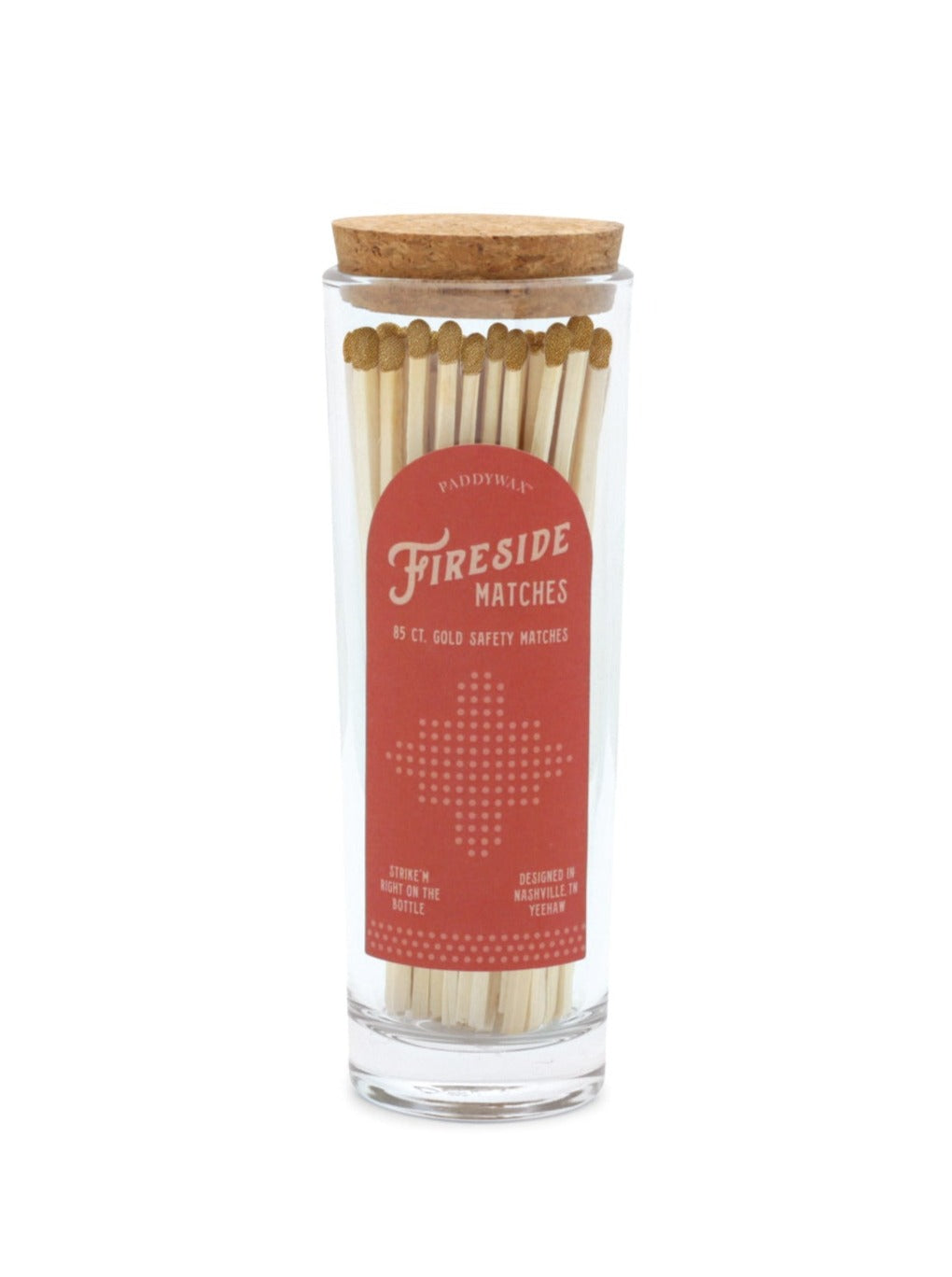 Fireside Tall Safety Matches - Gold Tip