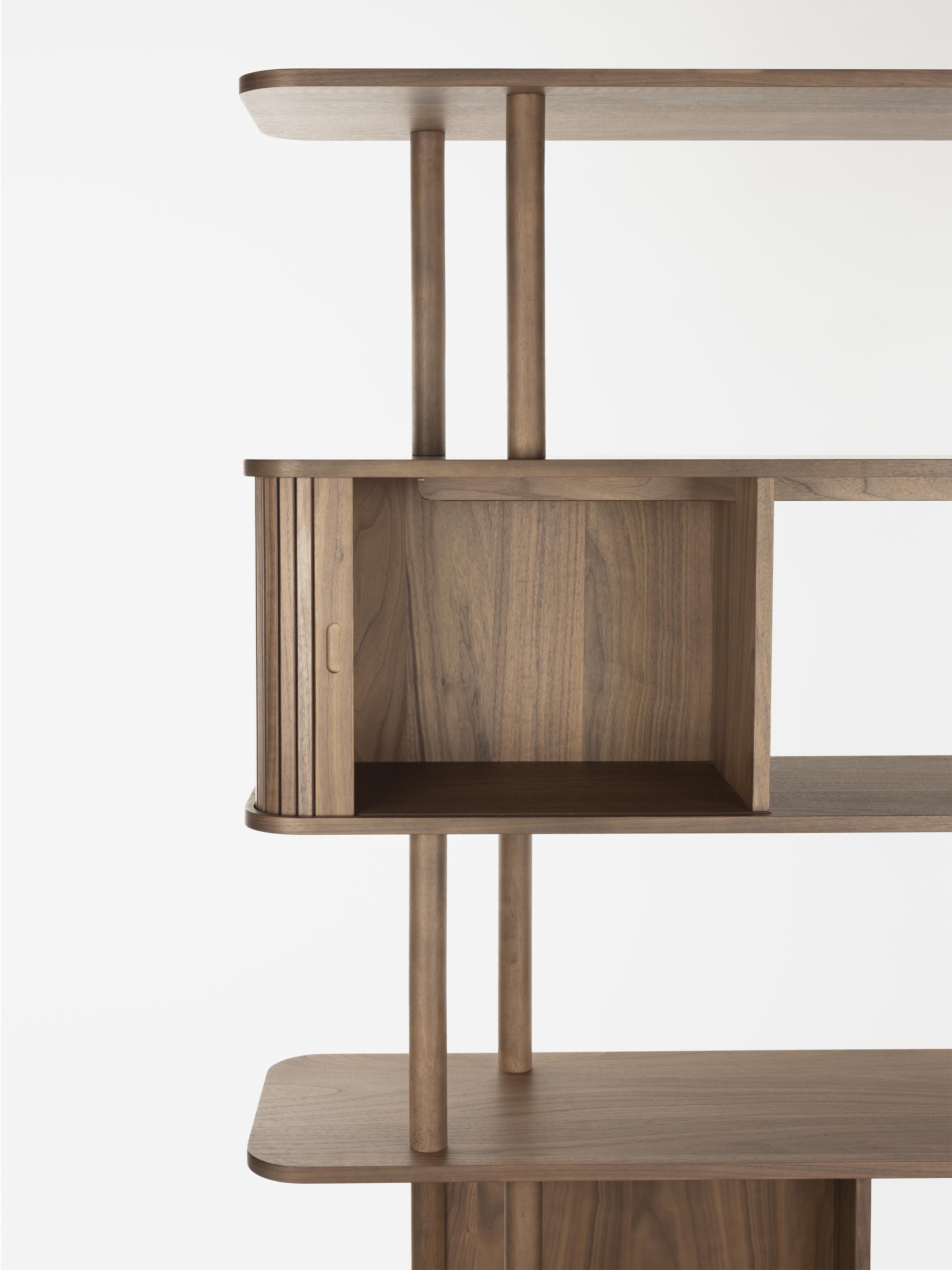 Barbier Wooden Bookcase - Walnut