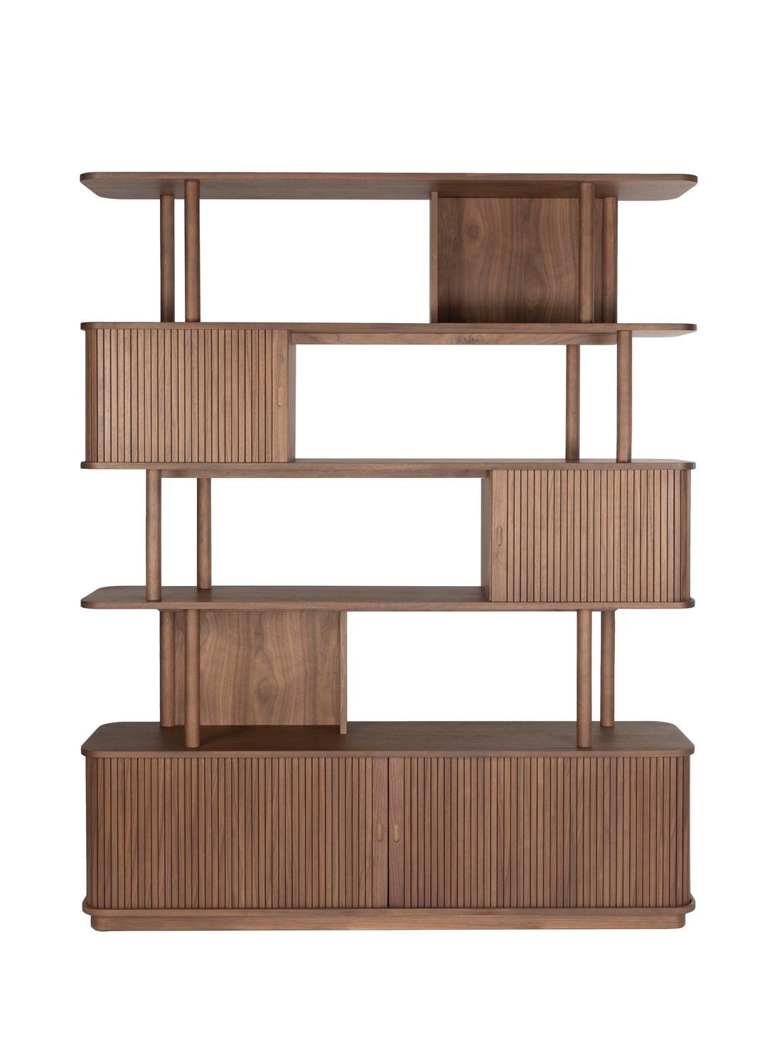Barbier Wooden Bookcase - Walnut