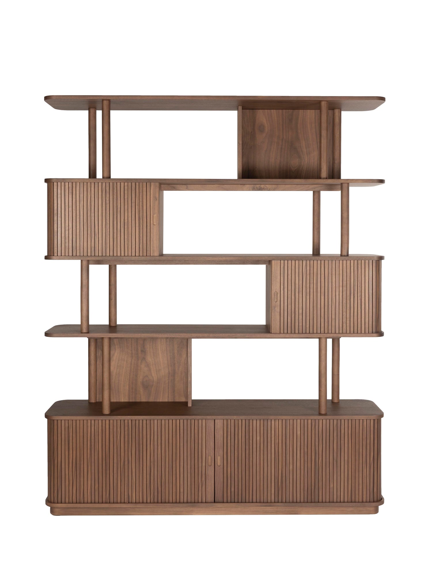 Barbier Wooden Bookcase - Walnut