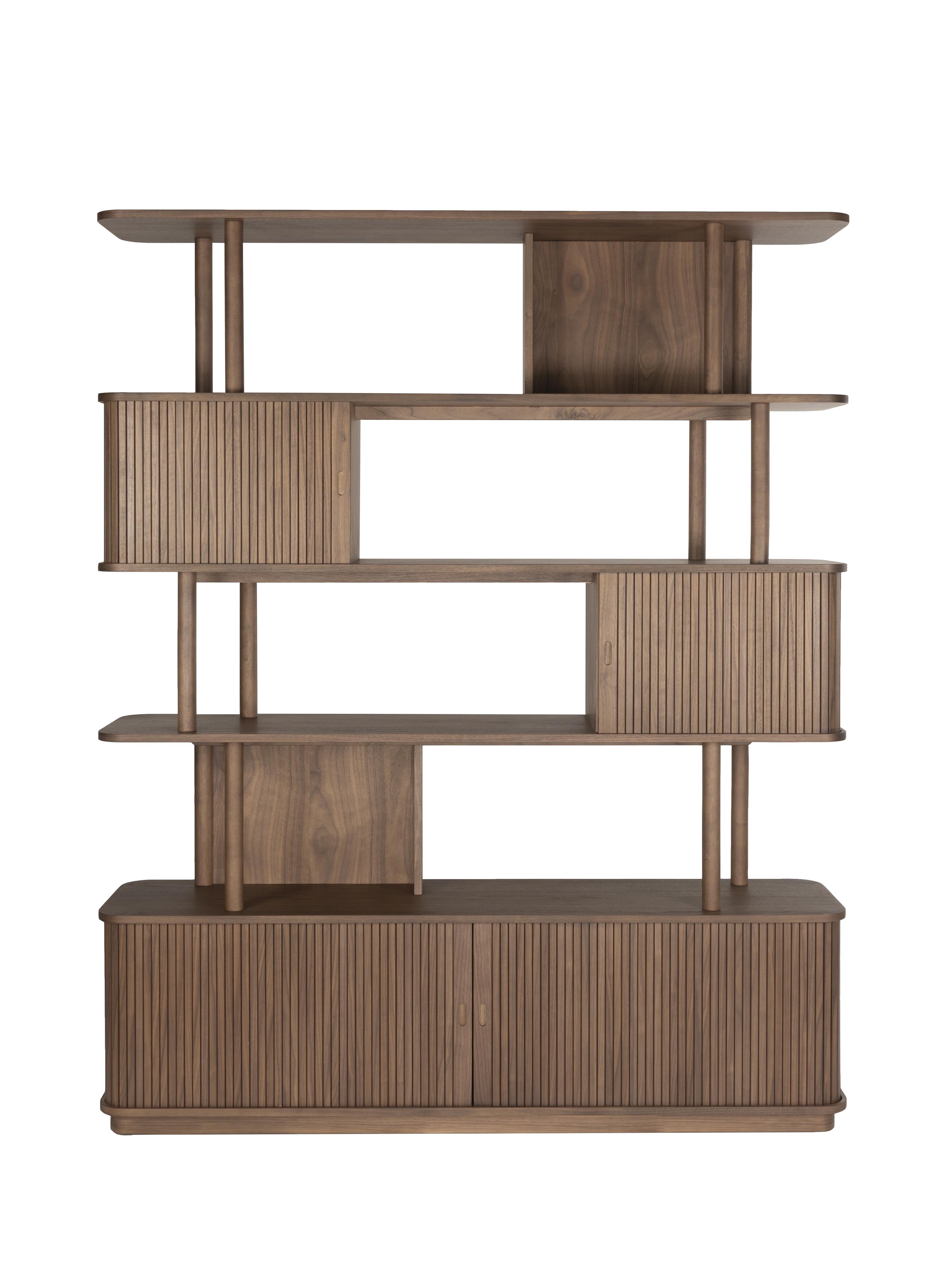 Barbier Wooden Bookcase - Walnut