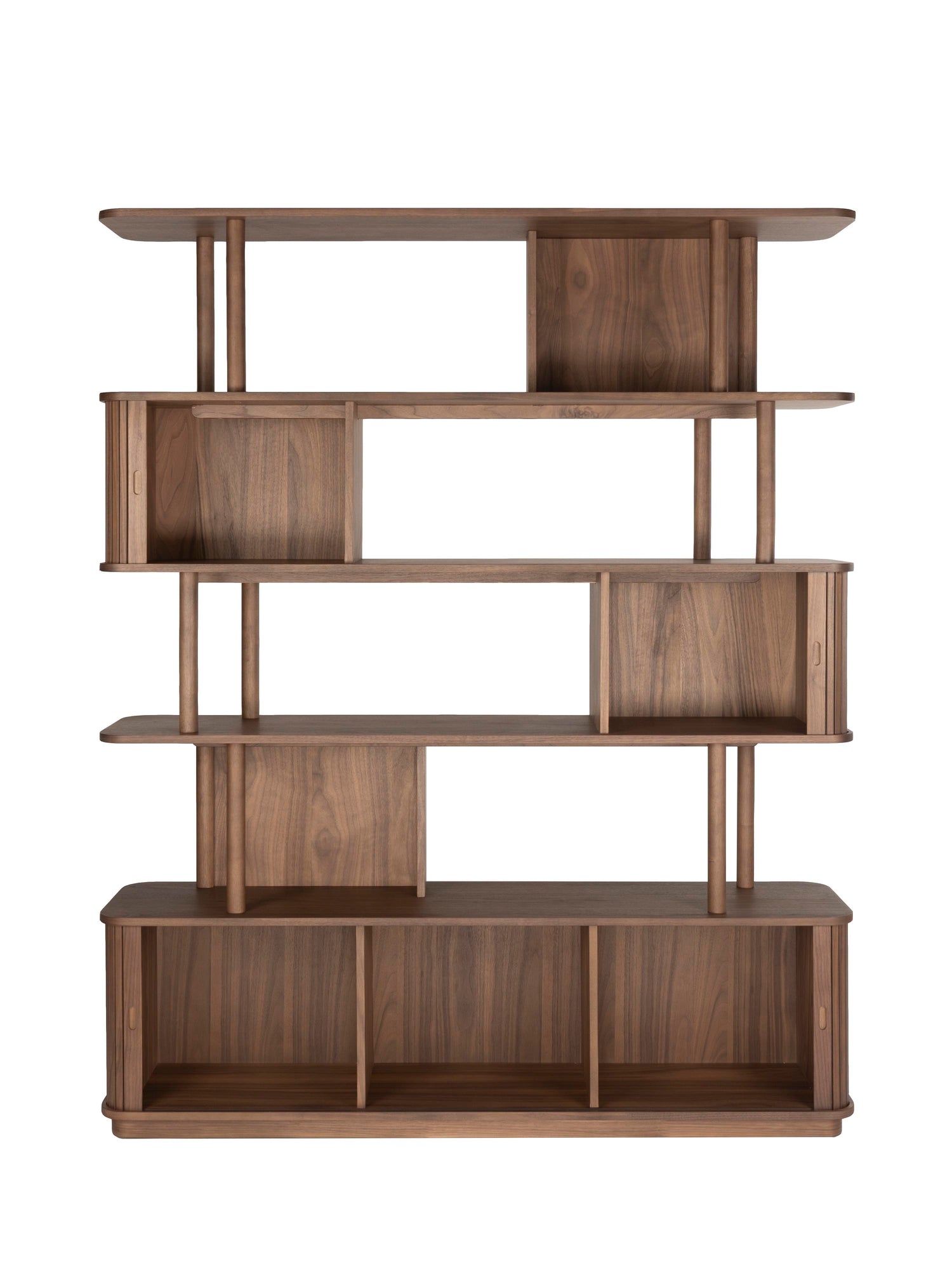 Barbier Wooden Bookcase - Walnut