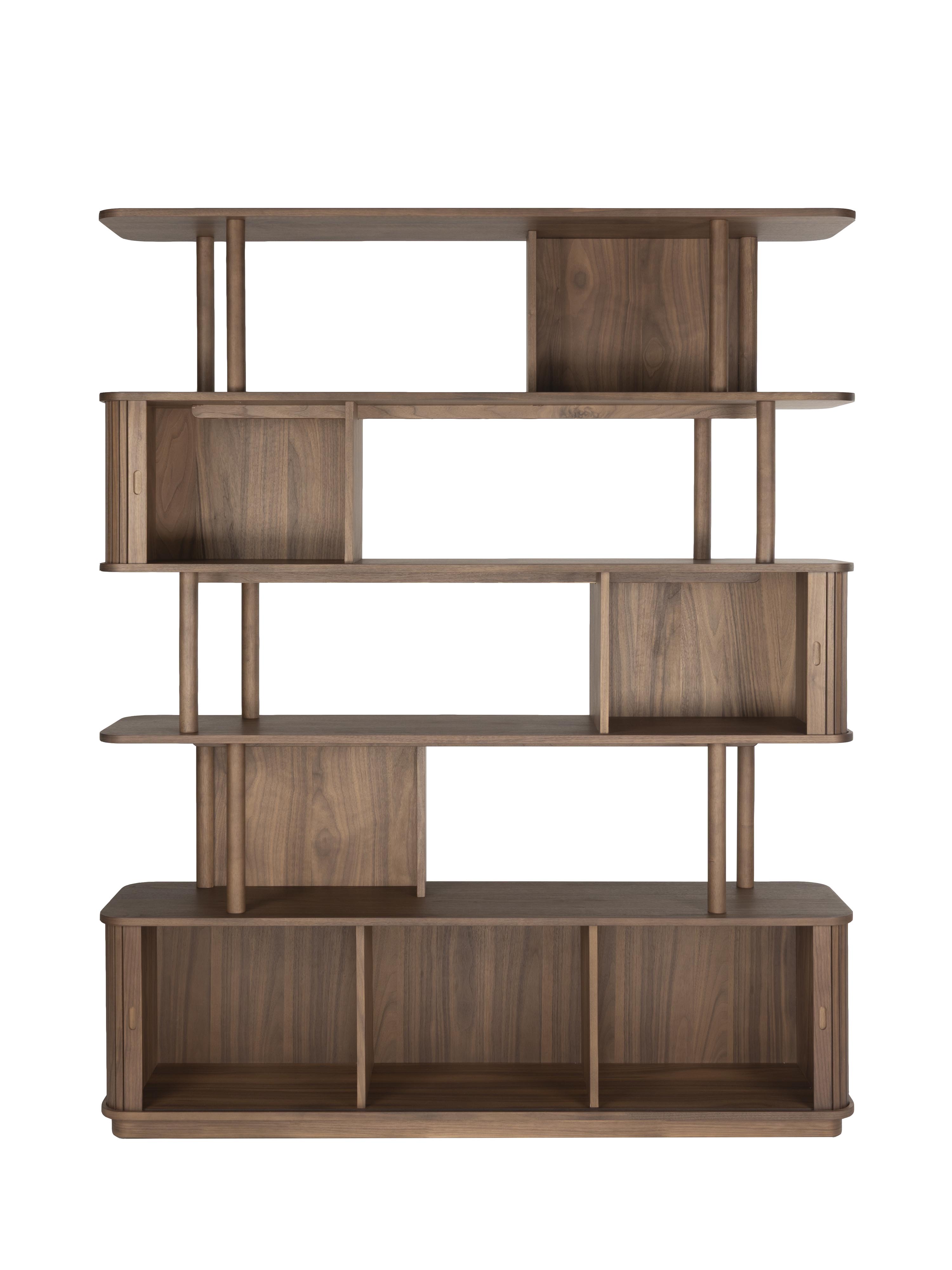 Barbier Wooden Bookcase - Walnut