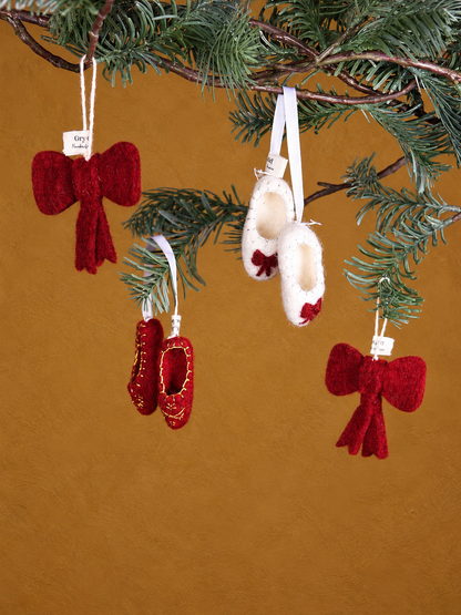 Bows &amp; Ballet Bundle - Handcrafted Felt Hanging Decorations