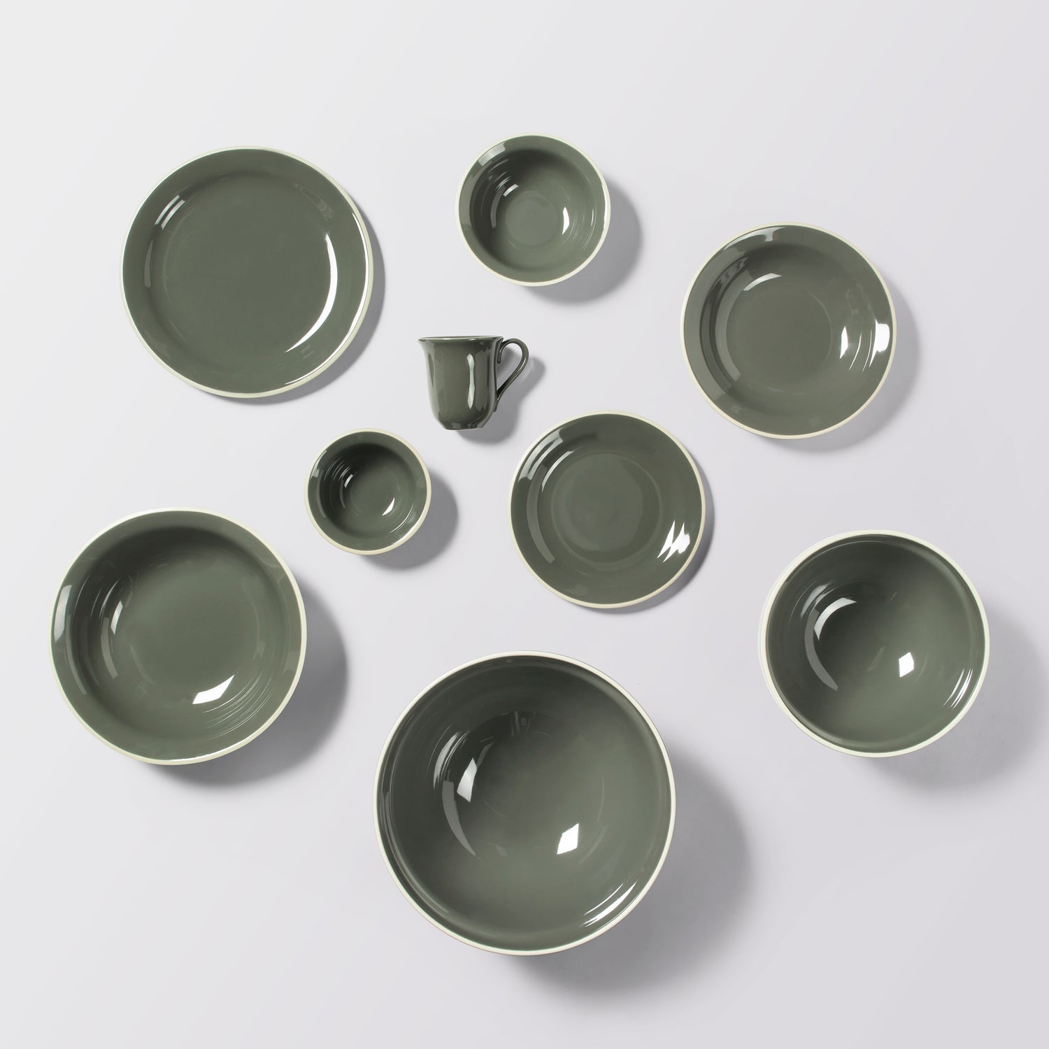 Taverna Green Glazed Stoneware Dessert/Lunch Plate
