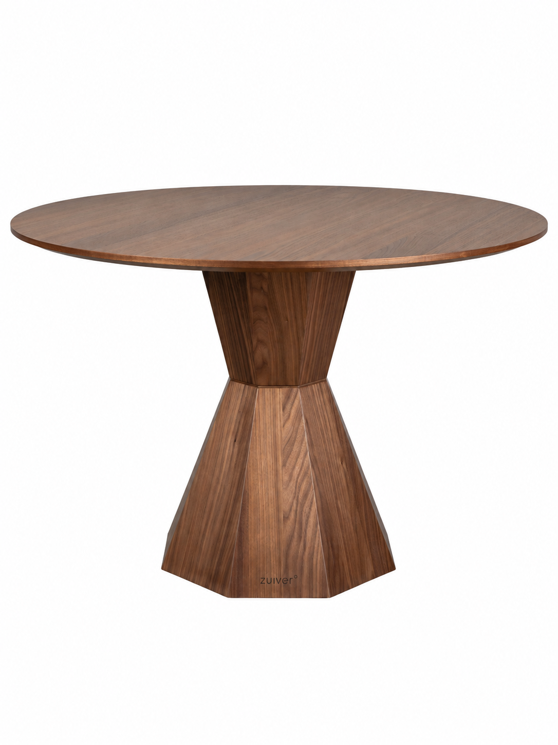 Lotus Round Wooden Dining Table Walnut