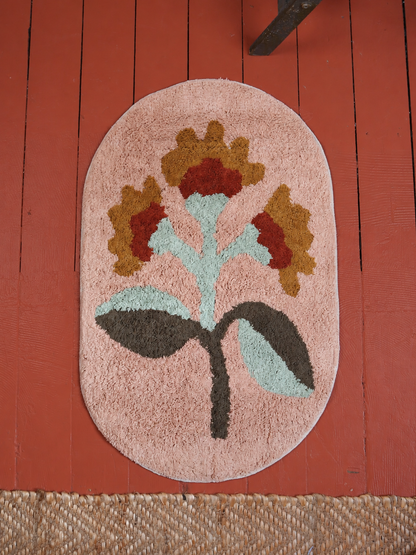 Oval Tufted Cotton Bath Mat - 3 Colour Options Available