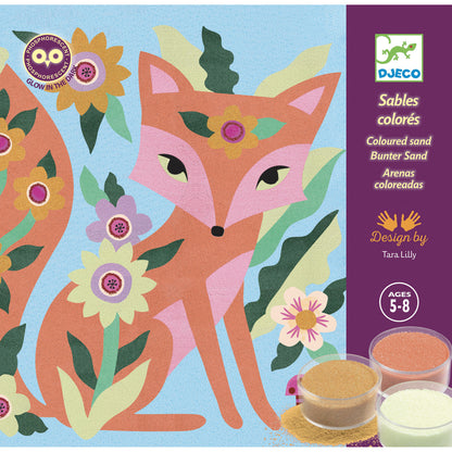 Painting With Coloured Sand Activity with Box - Phosphorescent Garden Lights