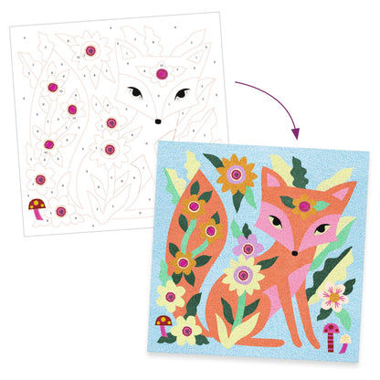 Painting With Coloured Sand Activity with Box - Phosphorescent Garden Lights
