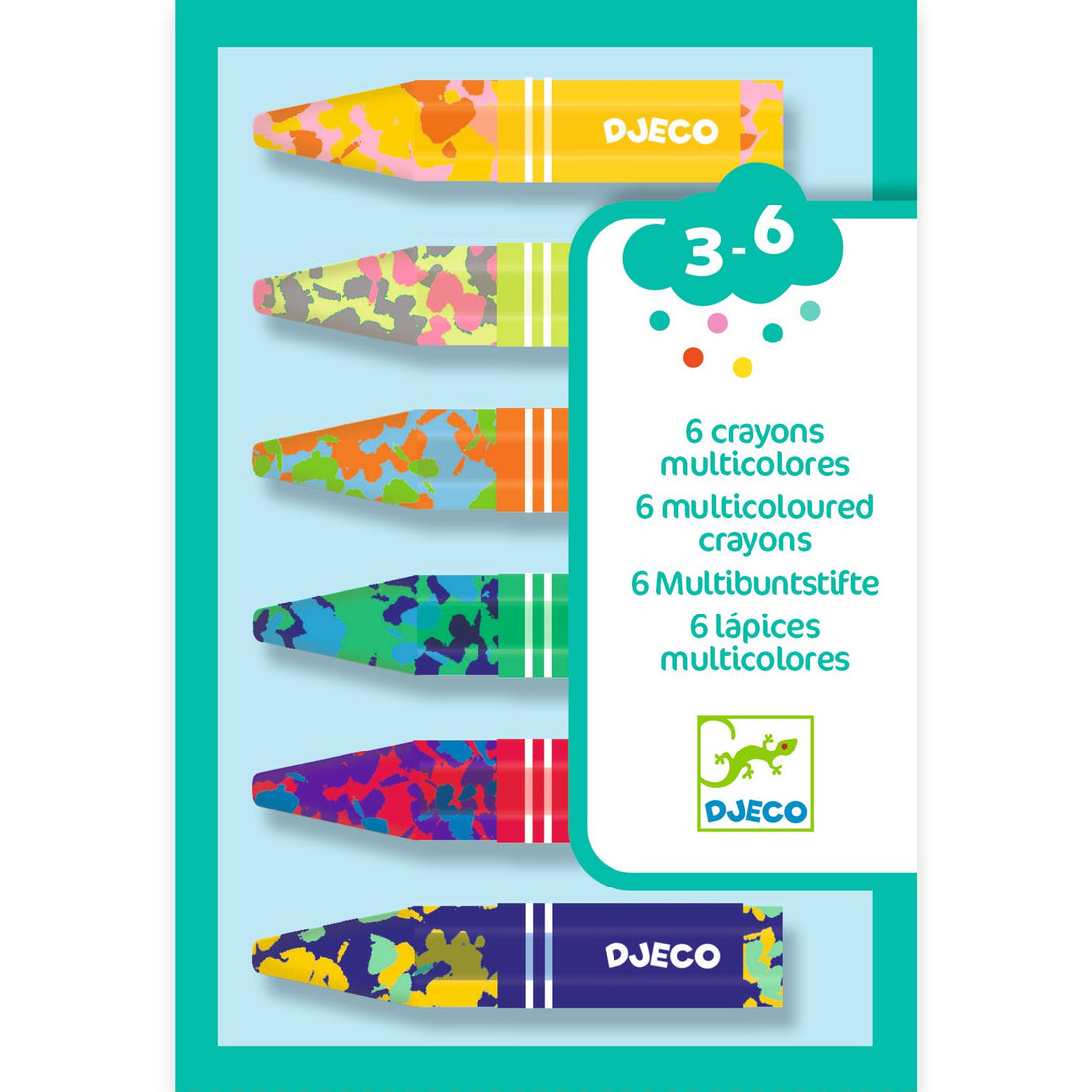 Multi-coloured Crayons - Set of 6