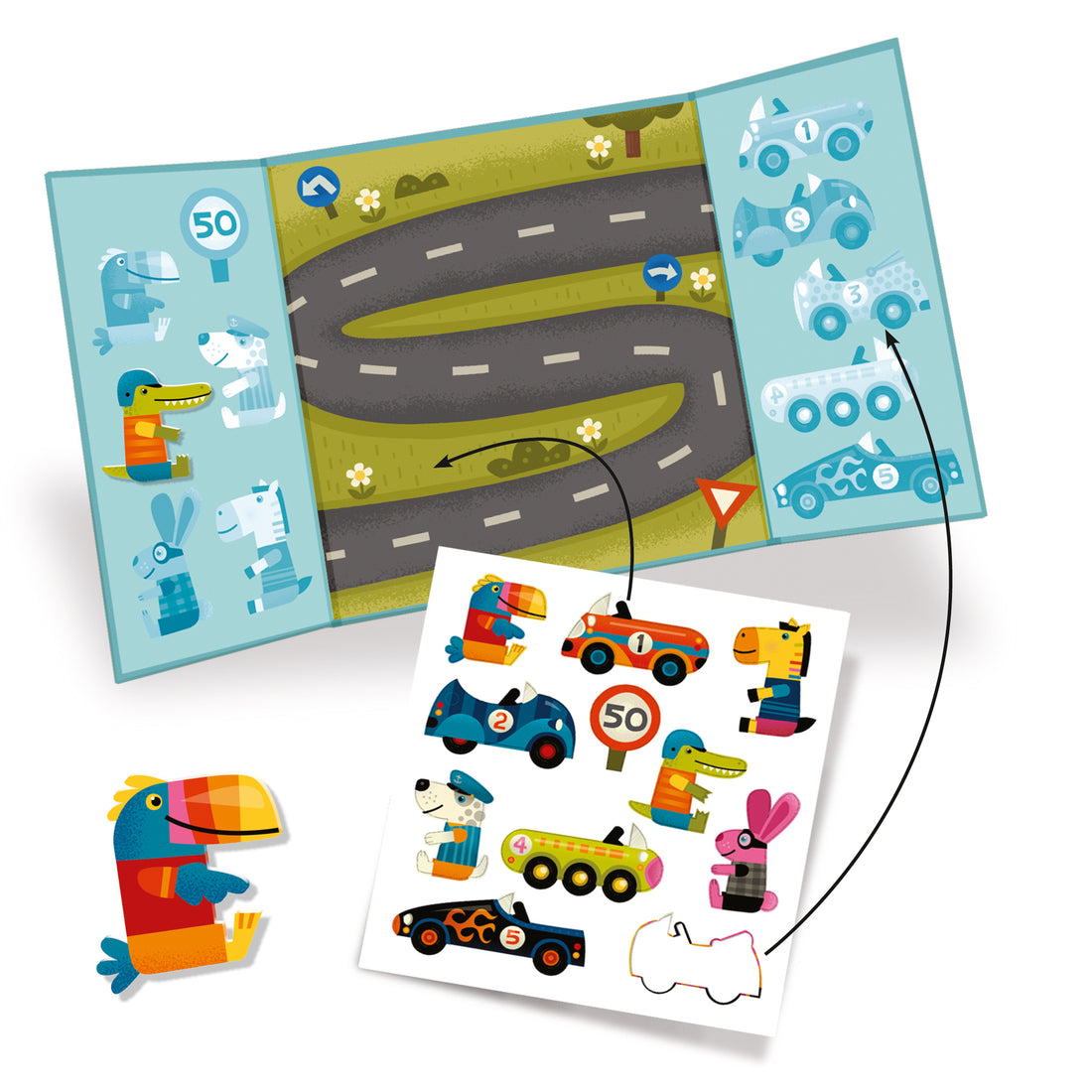 Reusable Sticker Set - Cars