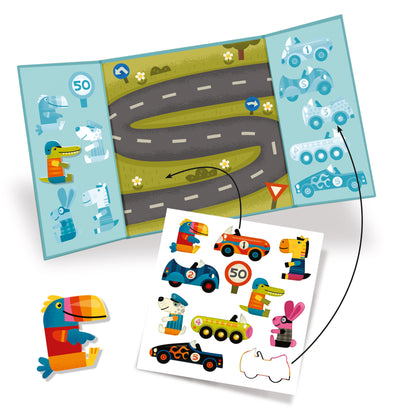 Reusable Sticker Set - Cars