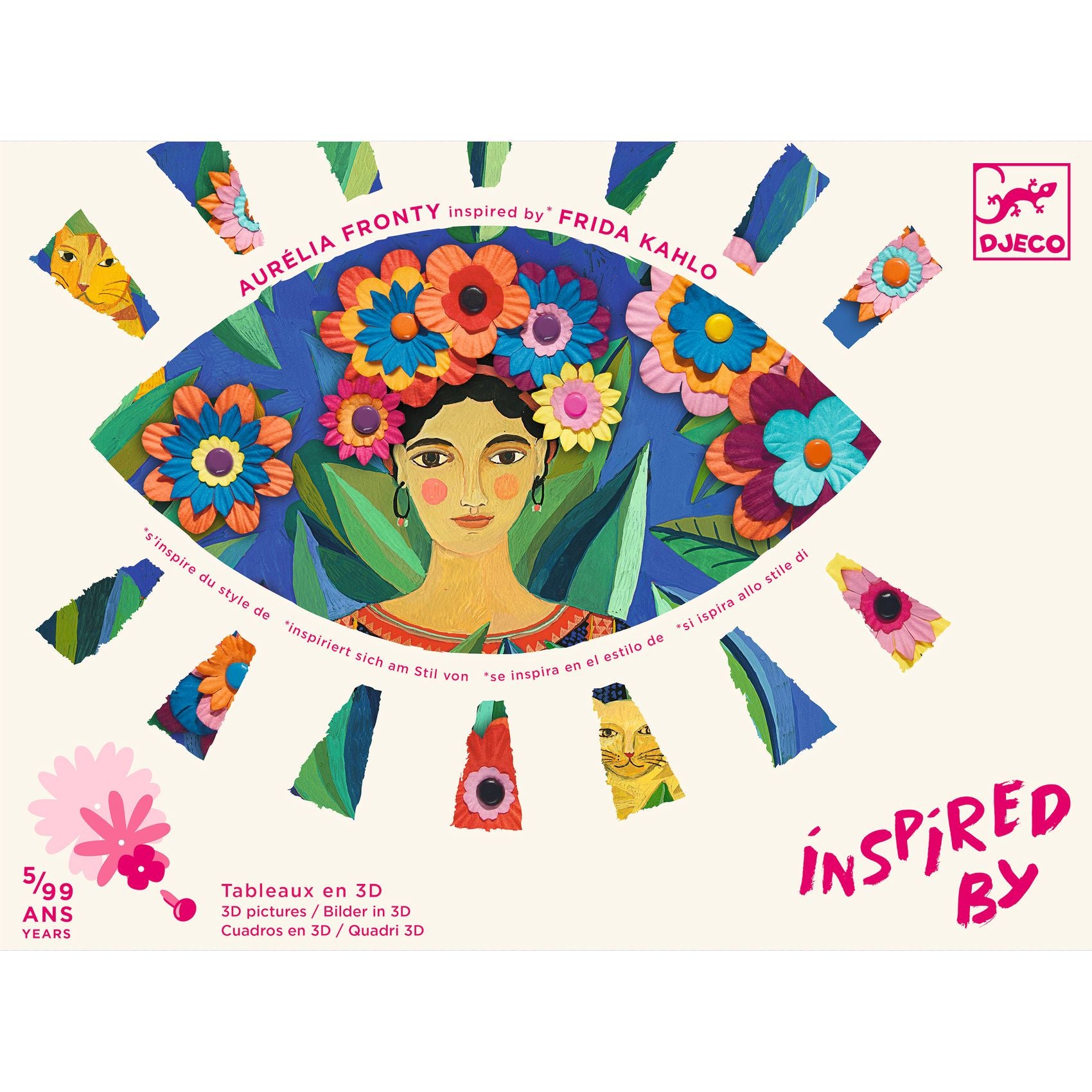 Paper Flowers Collage - Inspired By Frida Kahlo